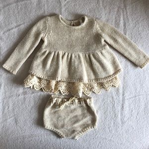 Rylee & Cru Oatmeal Peplum Sweater Set